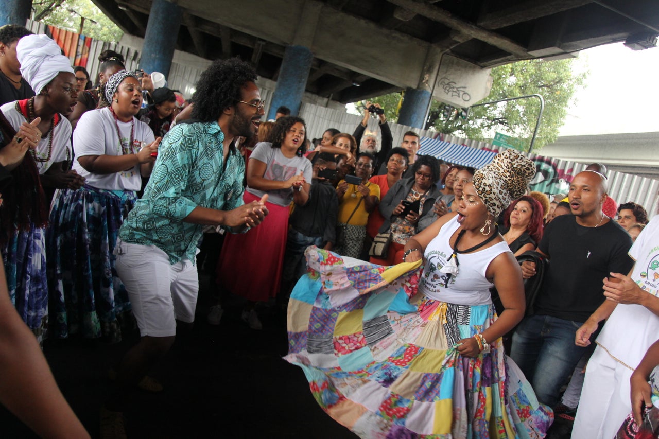 Afro-Brazilians celebrate Black Consciousness Day on Nov. 20 by dancing in a Roda do Jongo in Rio de Janeiro's Madureira neighborhood.