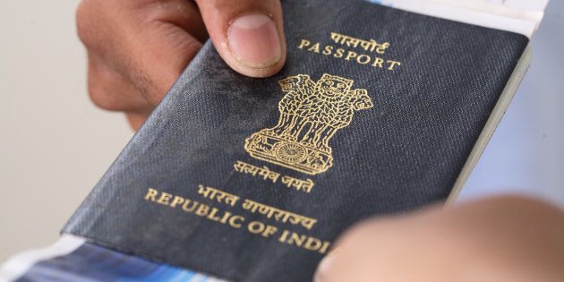 Close-up of a passport