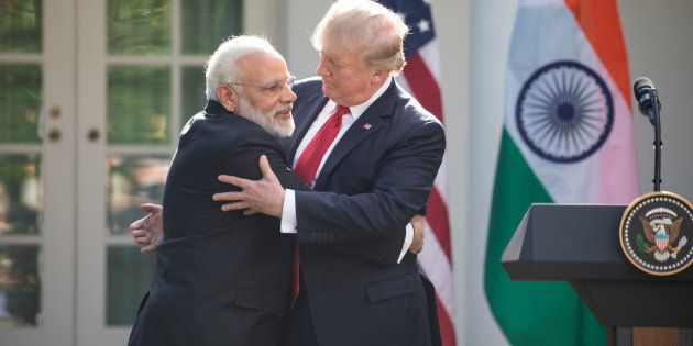 President Donald Trump and Prime Minister Narendra Modi of India, held a joint press conference in the Rose Garden of the White House.