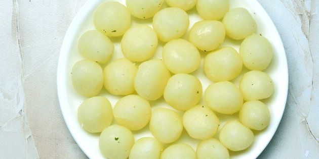 Rasgulla, tasty Indian sweets made with milk and sweet syrup