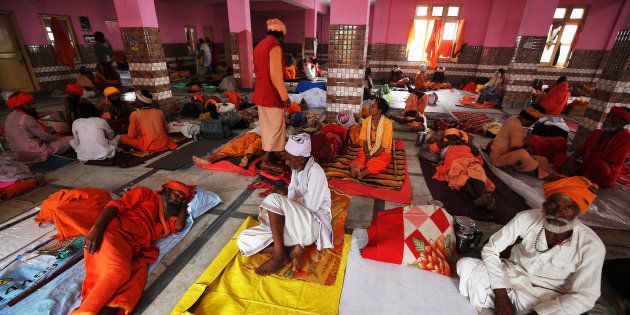 Representative photo. Hindu pilgrims rest before registering for the annual pilgrimage to the Amarnath cave shrine, at a base camp in Jammu June 29, 2017. REUTERS/Mukesh Gupta