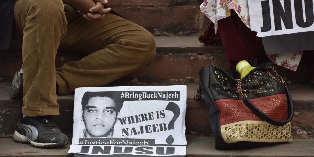 JNU students have been protesting over Delhi police's inaction in the Najeeb Ahmed case.