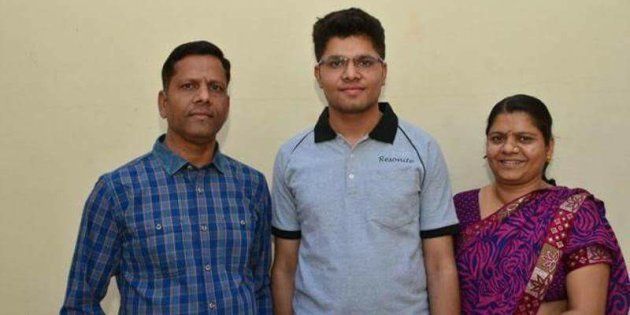 Kalpit Veerwal posted a photo with his parents on Facebook on Friday, 28 April, 2017.