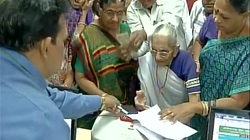 PM Modi's 96-Year-Old Mother Was At A Bank This Morning To Exchange Her