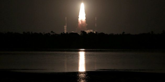 India's Polar Satellite Launch Vehicle (PSLV) C-39, carrying IRNSS-1H navigation satellite, lifts off from the Satish Dhawan Space Centre in Sriharikota, India, August 31, 2017.