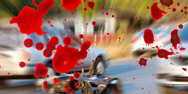 Motorcycle accidents on the road.