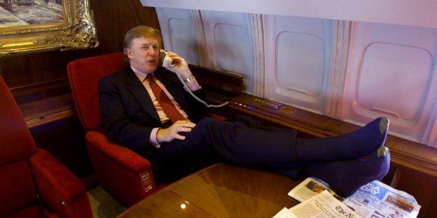 File photo of Donald Trump using the phone.