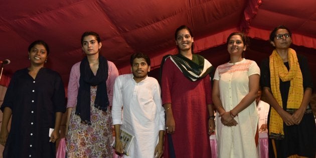 All six JNUSU candidates.