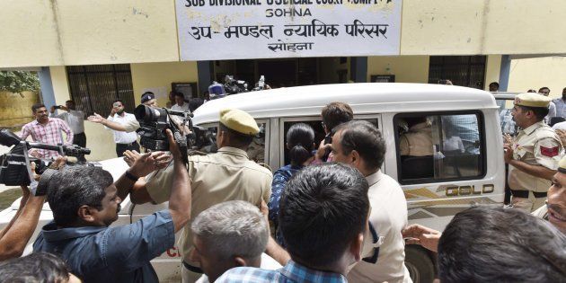 Ryan International School student murder accused Ashok Kumar sent tot Jail, to be produced before a special court, on September 12, 2017 in Gurgaon.