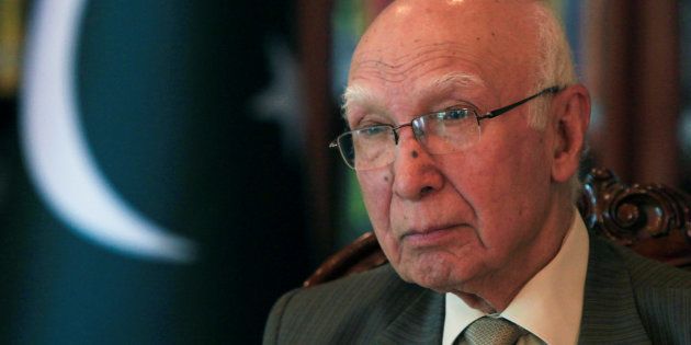 Adviser to Pakistan's Prime Minister on National Security and Foreign Affairs, Sartaj Aziz, in a file photo.