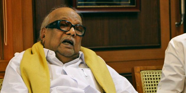 DMK president M. Karunanidhi was re-admitted to hospital late last night.