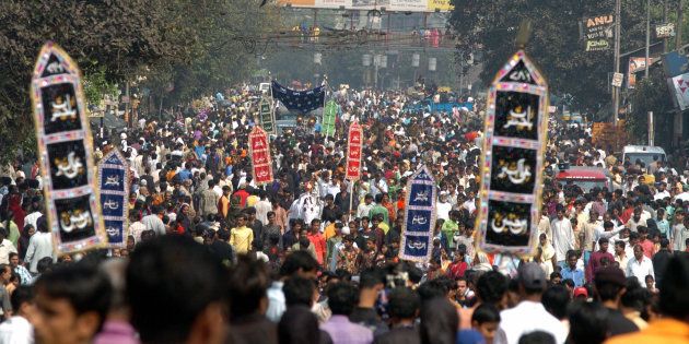Thousands of Indian Muslim takes part in the religious procession on the tenth day of the holy month of Muharram in Kolkata.