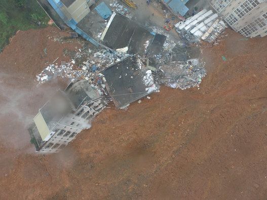Landslide Causes Collapse In Shenzhen