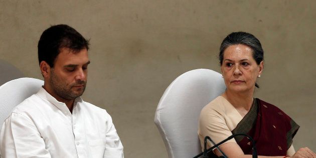 Rahul Gandhi (left) and Sonia Gandhi (right).