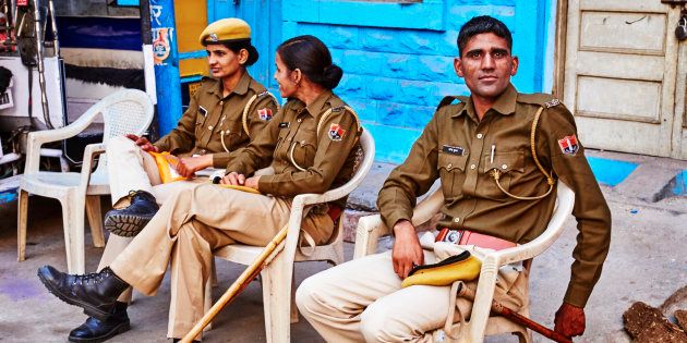 File photo of cops in Jodhpur.