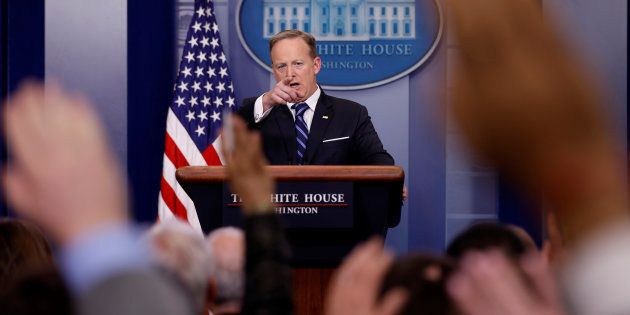 White House Communications Director Sean Spicer holds the daily press briefing at the White House in Washington, U.S., February 22, 2017. REUTERS/Jonathan Ernst