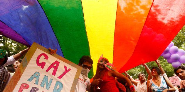 Participants take part in a gay pride march in New Delhi June 28, 2009.