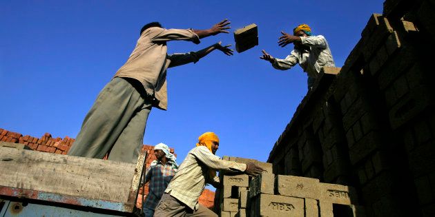 A brick factory in Guruwali village on the outskirts of Amritsar.