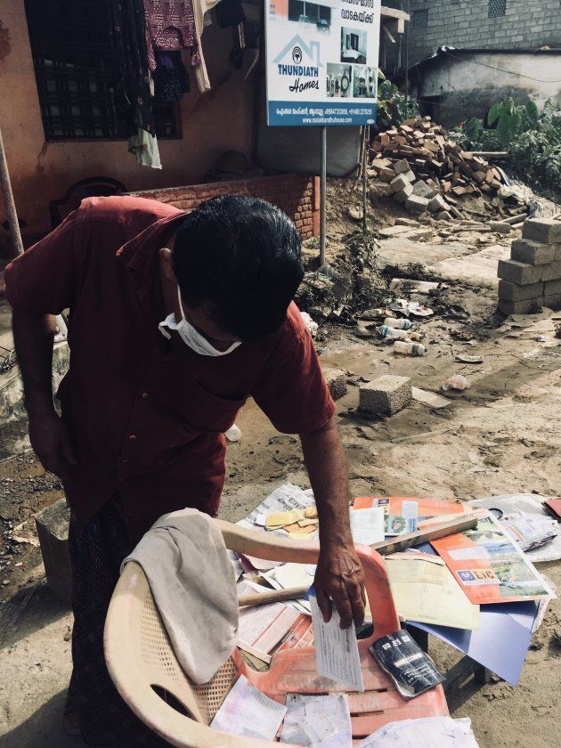 Saji is unsure how long it will take to get his business back on its feet. For him, Thiruvonam was a day to dry whatever belongings and documents he has left.