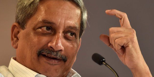 Union Minister of Defence Manohar Parrikar in conversation with Nitin Gokhale, National Security Analyst, during the Hindustan Times Leadership Summit 2016.