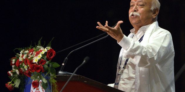 A file photo of Mohan Bhagwat at the 2014 World Hindu Congress in New Delhi.