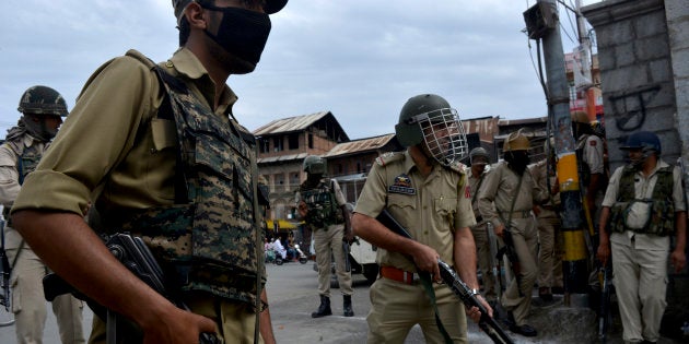 A file photo of security forces in Jammu and Kashmir.