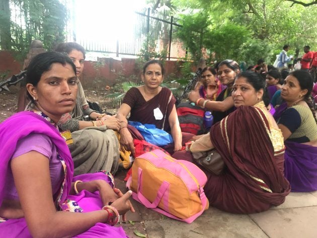 ASHA workers from Madhya Pradesh at Jantar Mantar, Delhi.