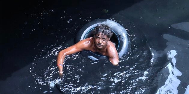 A sanitation worker in Sultanpuri.