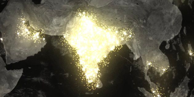 Google's Me Too Rising visualisation shows all of India brightly lit up with people searching for information about the movement.