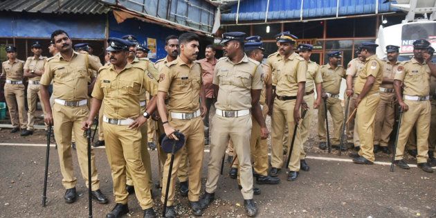 Police deployed in Kerala because of Sabarimala protests.
