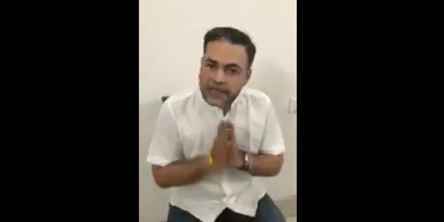 Ashish Pandey, the gun-toting son of a former BSP MP, in a video.