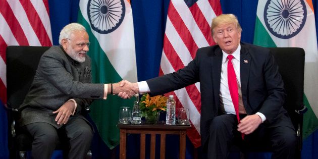 File picture of Donald Trump and Narendra Modi.