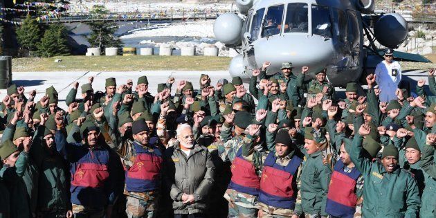 Narendra Modi spends Diwali with army and ITBP personnel