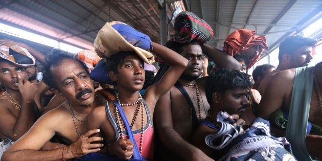 Ayyappa devotees in a file photo.