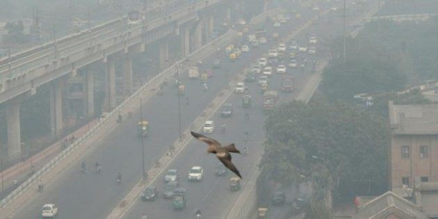 Haze covered Delhi streets in a file photo.