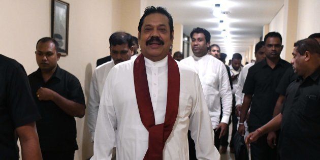 Sri Lanka's former president and currently appointed prime minister Mahinda Rajapakse