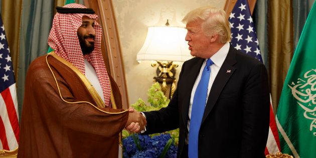 US President Donald Trump with Saudi Deputy Crown Prince in a file photo
