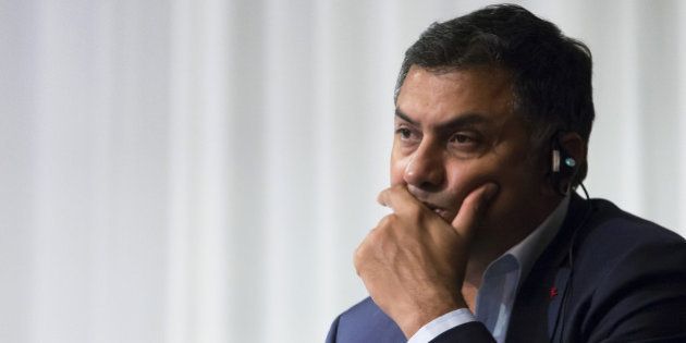 FILE: Nikesh Arora, president and chief operating officer of SoftBank Group Corp., attends a news conference in Tokyo, Japan, on Tuesday, May 10, 2016. Arora, the heir apparent at SoftBank Group Corp., will step down from the Japanese company in a surprise departure after founder Masayoshi Son made clear he wouldn't get the top executive role in the near future. Photographer: Tomohiro Ohsumi/Bloomberg via Getty Images