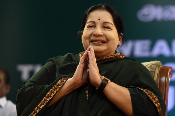 Jayalalithaa Jayaram, leader of All India Anna Dravida Munnetra Kazhagam (AIADMK), takes part in a swearing-in ceremony as chief minister of Tamil Nadu state in Chennai on May 23, 2016.