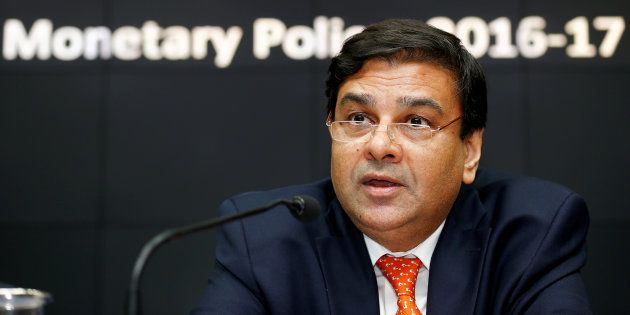The Reserve Bank of India Governor Urjit Patel speaks during a news conference.