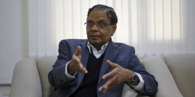 Arvind Panagariya, head of the government's main economic advisory body, gestures during an interview with Reuters in New Delhi, India, January 18, 2016.