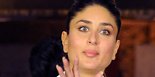 Bollywood actress Kareena Kapoor gestures during the promotion of her film Ki & Ka.