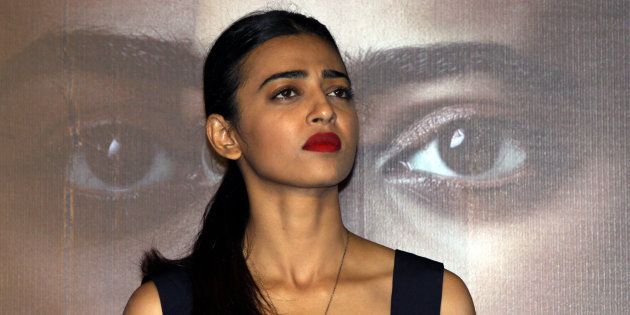 Indian Bollywood actress Radhika Apte poses during the trailer launch of the psychological thriller film Phobia directed by Pawan Kripalani in Mumbai late April 25, 2016. / AFP / STR (Photo credit should read STR/AFP/Getty Images)