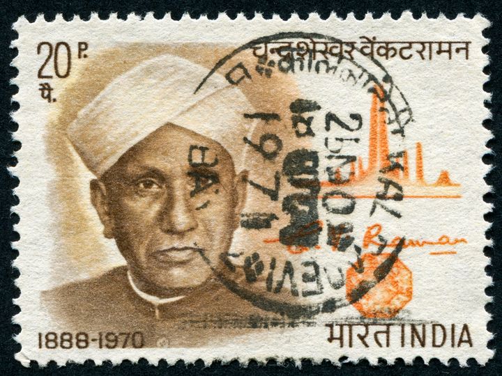 Cancelled stamp commemorating the Nobel Prize winner
