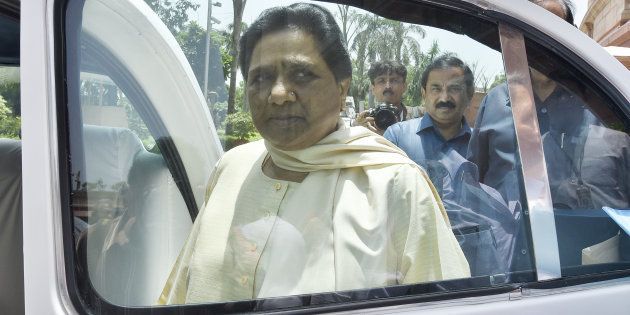 BSP Chief Mayawati after attending Rajya Sabha Monsoon Session at parliament House on July 20, 2016 in New Delhi, India.