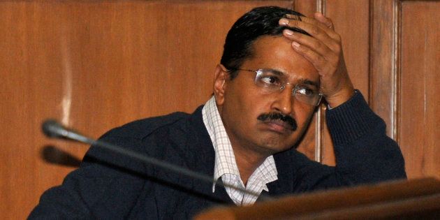 Delhi's Chief Minister Arvind Kejriwal, chief of the Aam Aadmi (Common Man) Party (AAP) attends a session at the Delhi assembly in New Delhi February 14, 2014. REUTERS/Stringer