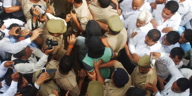 The three accused in the Bulandshahr gang rape case were sent to judicial custody for 14 days.