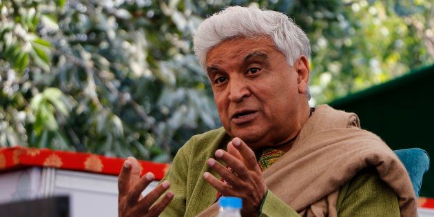 Indian Lyricist Javed Akhtar during the session at the 9th Edition of Jaipur Literature Festival at Diggi Palace in Jaipur ,23 Jan,2016.