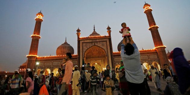 The Jama Masjid, Delhi, during the holy month of Ramzan.