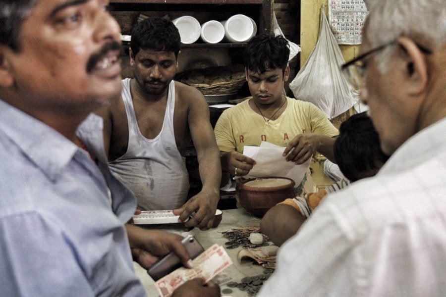 Sri Hari Mishtanna Bhandar is a popular sweet shop in south Kolkata. Hundred years old, this shop is a favourite of students from the nearby colleges and breakfast seekers who turn up in hordes for their kachoris and sooji halwa. The workers at the shop hardly have time to breathe during the Pujas.